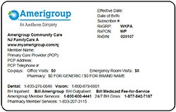 group name on a amerigroup insurance card